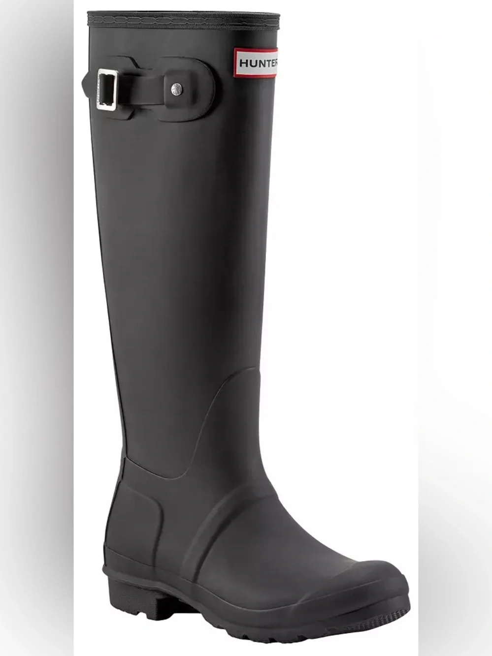 Hunter Matte Black Tall Waterproof Rain Boots